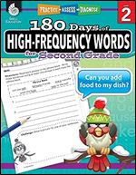 180 Days of High-Frequency Words for Second Grade - Learn to Read Second Grade Workbook - Improves Sight Words Recognition and Reading Comprehension for Grade 2, Ages 7 to 9 (180 Days of Practice)