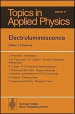 Electroluminescence (Topics in Applied Physics)