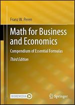 Math for Business and Economics: Compendium of Essential Formulas Ed 3