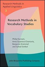 Research Methods in Vocabulary Studies (Research Methods in Applied Linguistics)