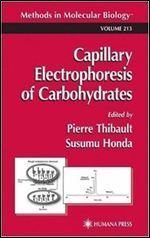 Capillary Electrophoresis of Carbohydrates (Methods in Molecular Biology, Vol. 213)