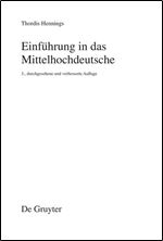 Einfuhrung in das Mittelhochdeutsche (de Gruyter Studium) (German Edition)