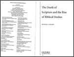 The Death of Scripture and the Rise of Biblical Studies (Oxford Studies in Historical Theology)