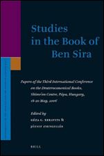 Studies in the Book of Ben Sira: Papers of the Third International Conference on the Deuterocanonical Books, Shime'on Centre, P