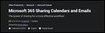 Microsoft 365 Sharing Calendars and Emails